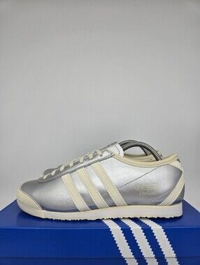 adidas Women's Italia 70s IH6664 Silver Metallic Cream White Shoes Size 8
